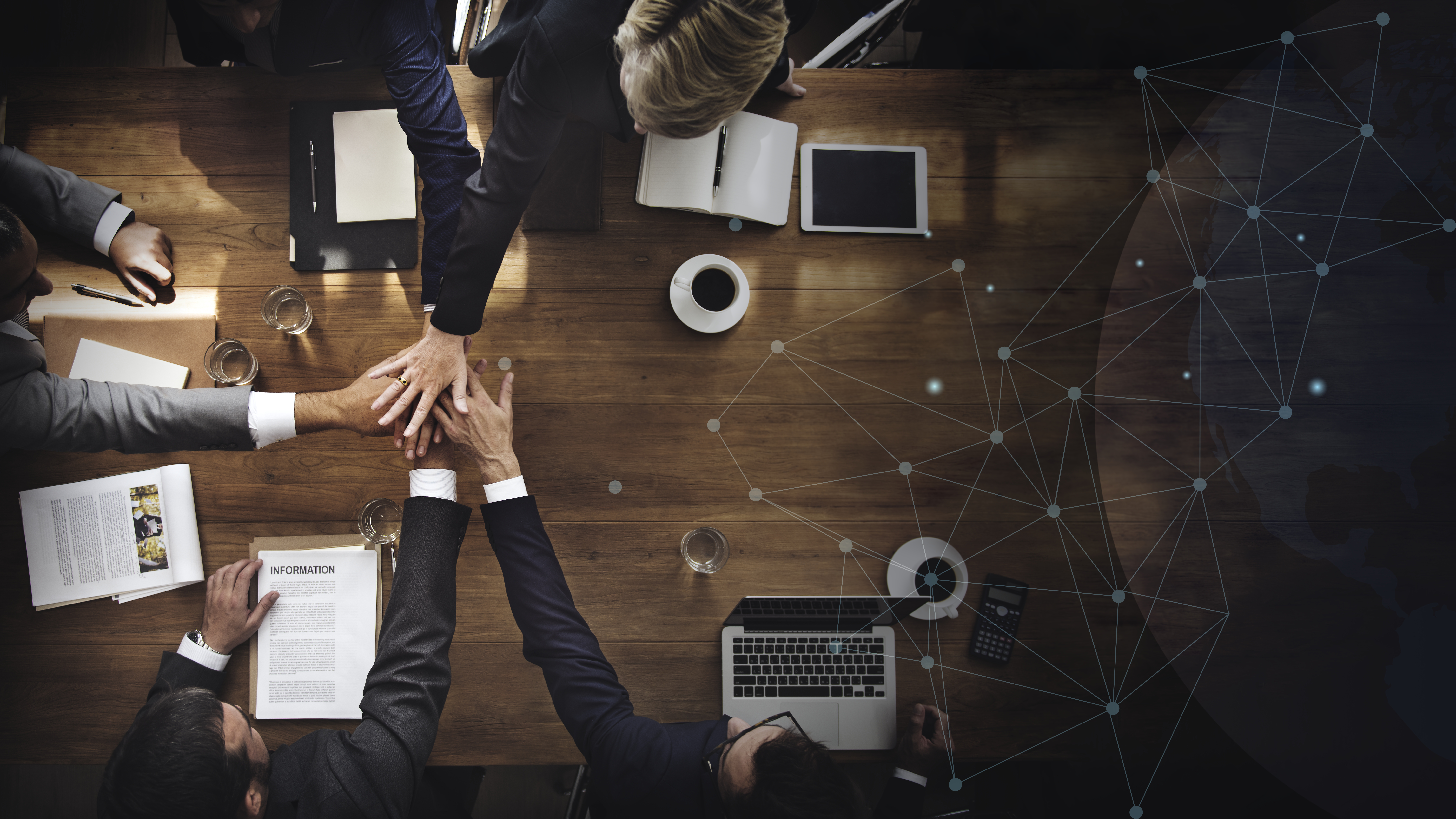 business executive aerial view