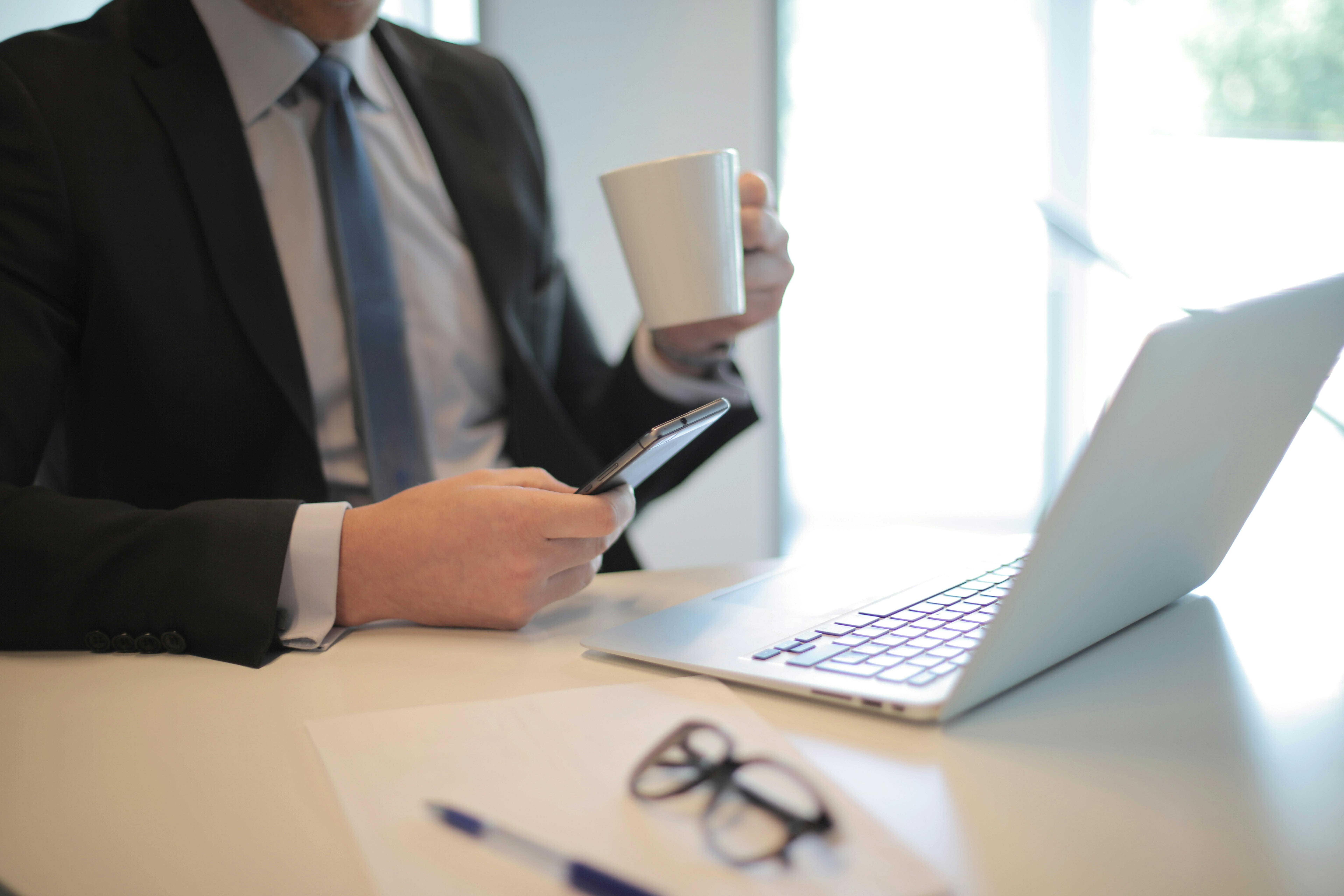 man with coffee mug